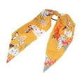 thumbnail image 5 of Unique Bargains 1 Pc Triangle Ribbon Floral Hair Elastic Band for Home Yellow, 5 of 5