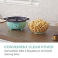thumbnail image 4 of Elite Gourmet Automatic Stirring Popcorn Maker Popper, Electric Hot Oil Popcorn Machine with Measuring Cap & Built-in Reversible Serving Bowl, Great for Home Party Kids, Safety ETL Approved, Mint, 4 of 5