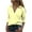 Yellow, variant on IROINNID Shirt for Women Summer Long Sleeve Blouse Turn-down Lapel Casual Basic Tops T-Shirt,Olive Green
