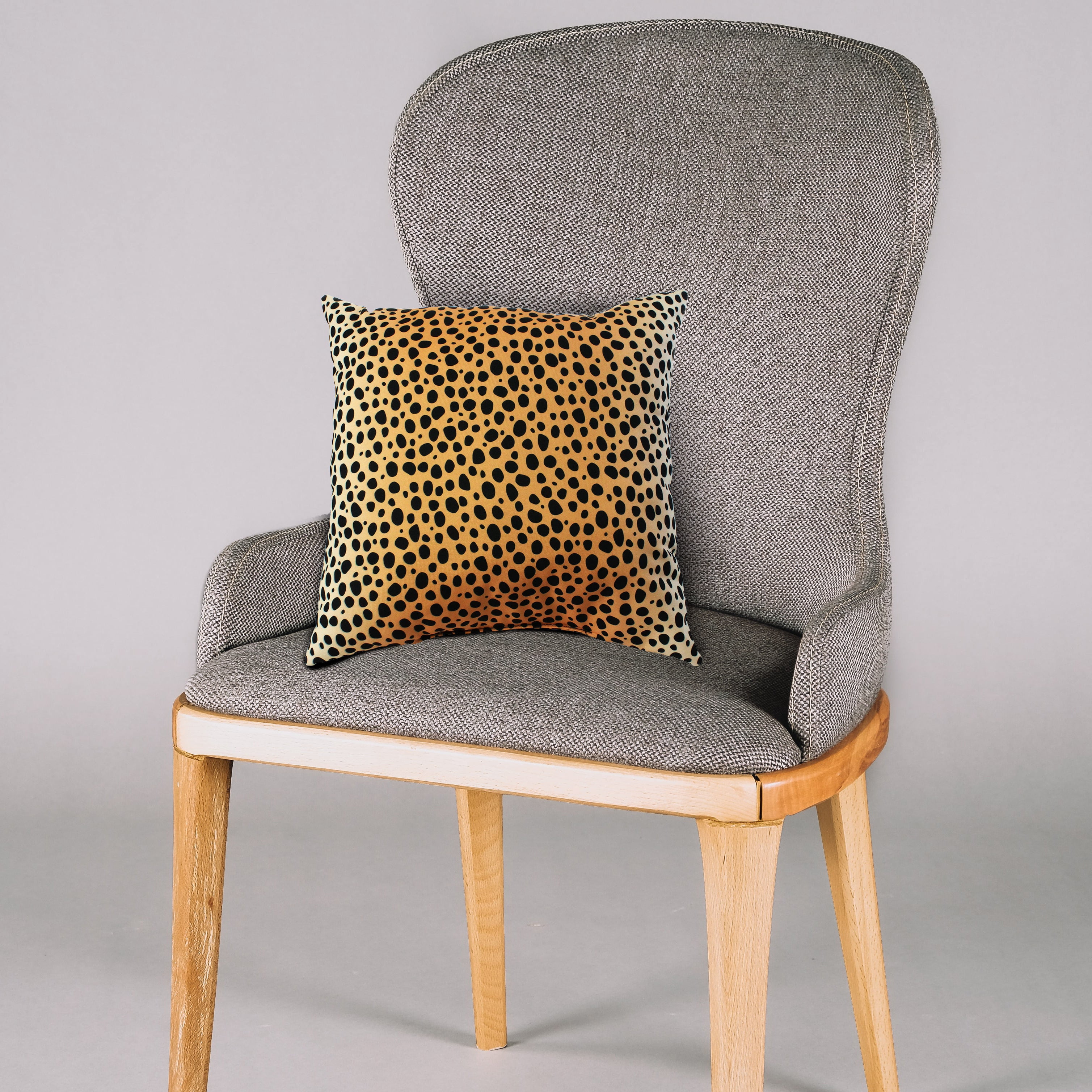 Everything Comfy Cheetah Print Decorative Throw Pillow, 16x16 Inch, Natural,