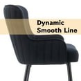 thumbnail image 6 of Dayalane 30" Velvet Bar Stools Set of 2, Modern Wingback Counter Height Stools with Gold Footrest for Kitchen Island, Dining Room, Home Bar, Black, 6 of 8