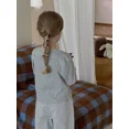 thumbnail image 3 of Conjunto de blusa Floral para niña de 2 a 7 años, camisola Floral + traje de camiseta lisa, camisa de manga larga para niño, Top Base, 3 of 6