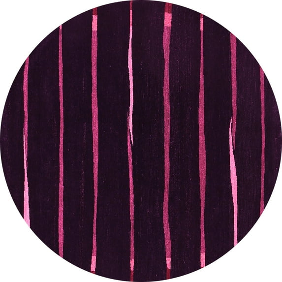 Ahgly Company Indoor Round Abstract Pink Contemporary Area Rugs, 5' Round