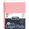 Workforce Basic 3pk Asst Legal Pad 50ct 8.5 X 11.75"