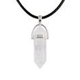 thumbnail image 1 of Colgante hexagonal de piedra natural, collar de pilar hexagonal con forma de bala y prisma hexagonal de cristal natural a la moda, 1 of 6