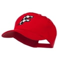 thumbnail image 2 of Checkered Flag Alphabet Embroidered Red High Profile Cap - F OSFM, 2 of 5