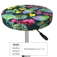 thumbnail image 4 of Easygdp Watercolor Cactuses Easy To Install Bar Chair Cover&Cound Chair Cover&Elastic Stool Cover, Washable&Bottom With Elastic Edge - 13 Inch, 4 of 7