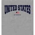 thumbnail image 2 of American United States Of America Flag Heather Gray Adult Crew Neck Long Sleeve Tee-XL, 2 of 3