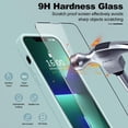 thumbnail image 6 of Compatible with iPhone 13 Pro Max Case, Premium Liquid Silicone Case [Velvety Touch] [2 Pcs 9H Tempered Glass Screen Protector], Camera All-Round Protection Shockproof Kit Case, Mint, 6 of 7
