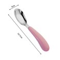 thumbnail image 4 of Cubiertas para niños con mango de silicona - Cubiertos seguros para niños - Utensilios para niños pequeños - Cucharas para bebés - Cubiertos de acero inoxidable (4 piezas), 4 of 5