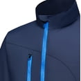 thumbnail image 4 of Men's Lightweight Softshell Vest Short Sleeve Zipper Jackets for Golfing Hiking Running Blue M, 4 of 6