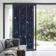 thumbnail image 3 of Blue Starry Sky Window Privacy Film, Universe Space Galaxy Night Star Static Cling UV Sun Blocking Heat Control Window Tint Day and Night, Non-Adhesive One Way Windows Privacy Cover 35.4''x78.7'', 3 of 7