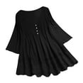 thumbnail image 2 of Auroural Clearance under $10.00 Womens Clothes Clearance Women Vintage Ruffled Three Quarter Lace V-Neck Plus Size Top T-Shirt Blouse, 2 of 5
