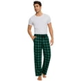 thumbnail image 7 of Hanerdun Plaid Sleep Pajama Pants for Men PJ Lounge Bottoms with Pockets Nightwear Green S, 7 of 7
