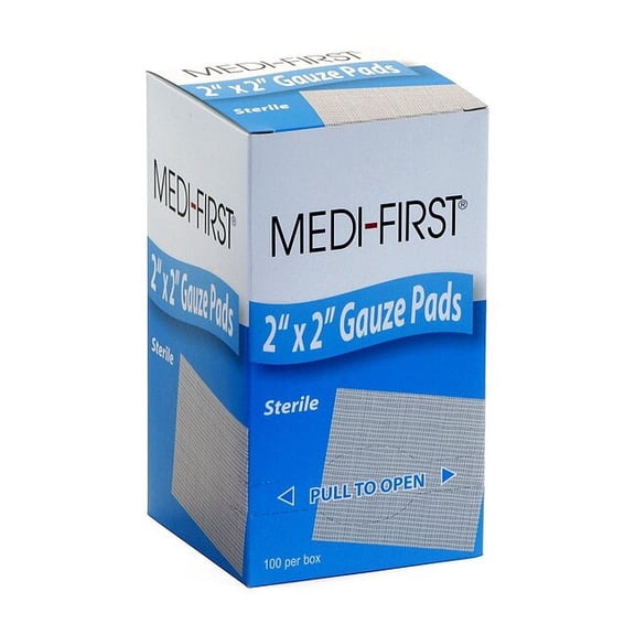 Medi-First Gauze Pad, Cotton Blend Gauze, PK100 60633
