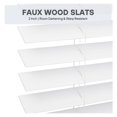 thumbnail image 4 of Cordless, 2 Inch Faux Wood Blind, 38" Wide x 72" Long, Window Blinds, Blinds & Shades, Blinds for Indoor Windows, Smooth, Bright White - 38" x 72",Bright White, 4 of 6