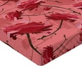 thumbnail image 4 of Ambesonne Rose Pattern Fitted Sheet, Romantic Boho Floral, Twin Size, Dark Coral Charcoal Grey, 4 of 5