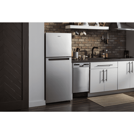 Whirlpool - 11.6 Cu. Ft. Top-Freezer Counter-Depth Refrigerator - Stainless Steel