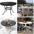 thumbnail image 3 of Diameter 124cm Black Garden Table Cover Round, Patio Table Top Cover Set,fitted Round Outdoor And Indoor Use, Waterproof Table Cover, 3 of 5