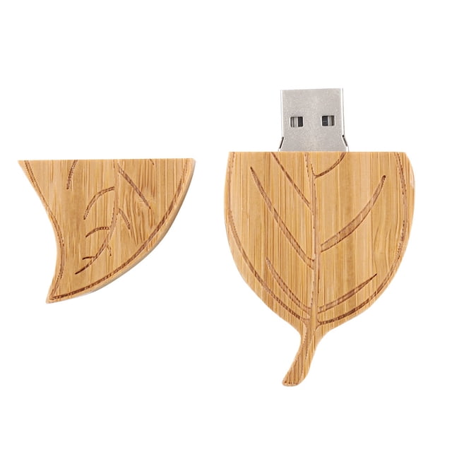 Unidades flash de hoja de madera Almacenamiento USB 2.0 U Disco Memory Stick para PC Compatible USB1.1 (32G)