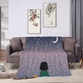 thumbnail image 7 of Night Sky Blanket, Fluffy Soft Cozy Blanket Flannel Plush Microfiber Couch Throw, Bedding, 50"x40", 7 of 7