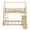 Natural, variant on Twin Over Queen House Bunk Bed with Climbing Net & Ramp, Wooden Loft Bed with Guardrails, Space Saving Kids Bunk Bed for Bedroom, White