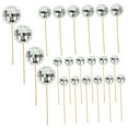 thumbnail image 4 of WHAMVOX Silver Disco Ball Cupcake Toppers for Decoration with Foam and Bamboo Material 24 Pieces, 4 of 8