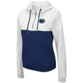thumbnail image 2 of Women's Colosseum White/Navy Penn State Nittany Lions Aidan Lightweight Half-Zip Hoodie, 2 of 3