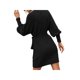thumbnail image 5 of VISgogo Abrigo de punto para mujer, manga larga, cuello en V, color sólido, otoño, primavera, calle, casual, abrigo + cintura VISgogo moda, 5 of 6
