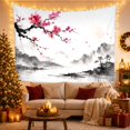 thumbnail image 3 of Cherry Blossoms Against Misty Mountains Peaceful Japanese Inspired for Meditation Enthusiasts Zen Wall Art Housewarming Gift Tapestry Wall Hanging for Bedroom and Living Room, 3 of 7