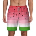 thumbnail image 2 of Picia Watermelon pattern Mens Swim Trunks with Compression Liner Stretch Beach Shorts Quick Dry with Zipper Pockets No-Chafing Board Shorts-3X-Large, 2 of 9