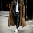 thumbnail image 2 of Mens Casual Jackets Fall Winter Warm Long Top Over Coats Outerwear for Men Khaki XXXL, 2 of 4