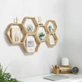 thumbnail image 7 of HexaHome 11.3” x 14.8” Rustic Floating Shelves 6-Tier Honeycomb Wood (6 Count), 7 of 7