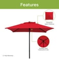 thumbnail image 4 of Mainstays 5ft Square Red Market Patio Umbrella, Push-Up, 4 of 6