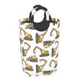 thumbnail image 2 of KLL Funny Excavator Laundry Hamper,Large Canvas Fabric Lightweight Storage Basket Toy Organizer Dirty Clothes Collapsible Waterproof, 2 of 6