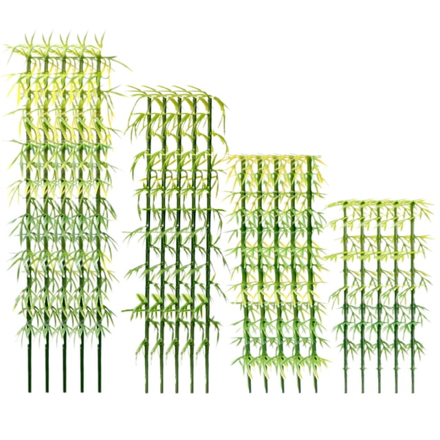 ColoMX 20pcs árbol de bambú decoración de bambú falso planta de bambú artificial planta de bambú falso árbol de bambú