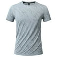 thumbnail image 1 of Tops para hombre, blusas y camisas de cuello redondo y manga corta para hombre Tops de cuello redondo y manga corta para hombre Ropa casual de moda europea Blusas para correr y entrenar Camisas Blusa, 1 of 4