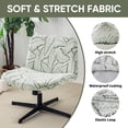 thumbnail image 5 of Lavish Cover Waterproof Elastic Criss Cross Chair Cover, Washable Armless Chair Protector for Home, Office(Army Green, Palm Leaf, No Chair), 5 of 7