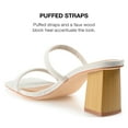 thumbnail image 5 of Journee Womens Henrietta Open Square Toe Block Heel Dress Sandals, 5 of 7