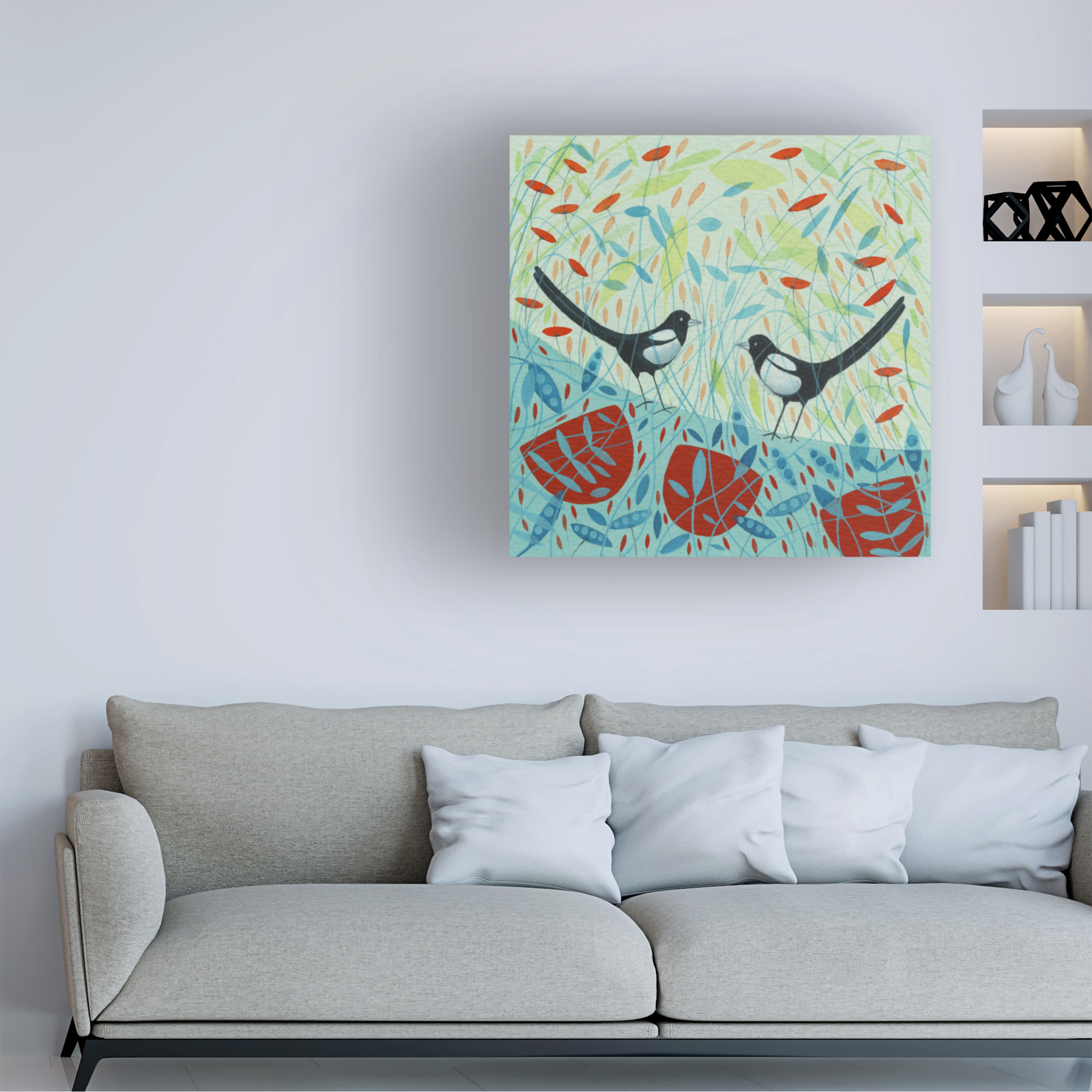Michelle Campbell 'Magpies' Canvas Art