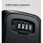 Iron Lock® Key Lock Box Wall Mount – Medium Waterproof Heavy-Duty Metal Safe with 4-Digit Combination for Outdoor Access, Home Entry, Office Security, Rentals & Airbnb Use (Black, Medium)