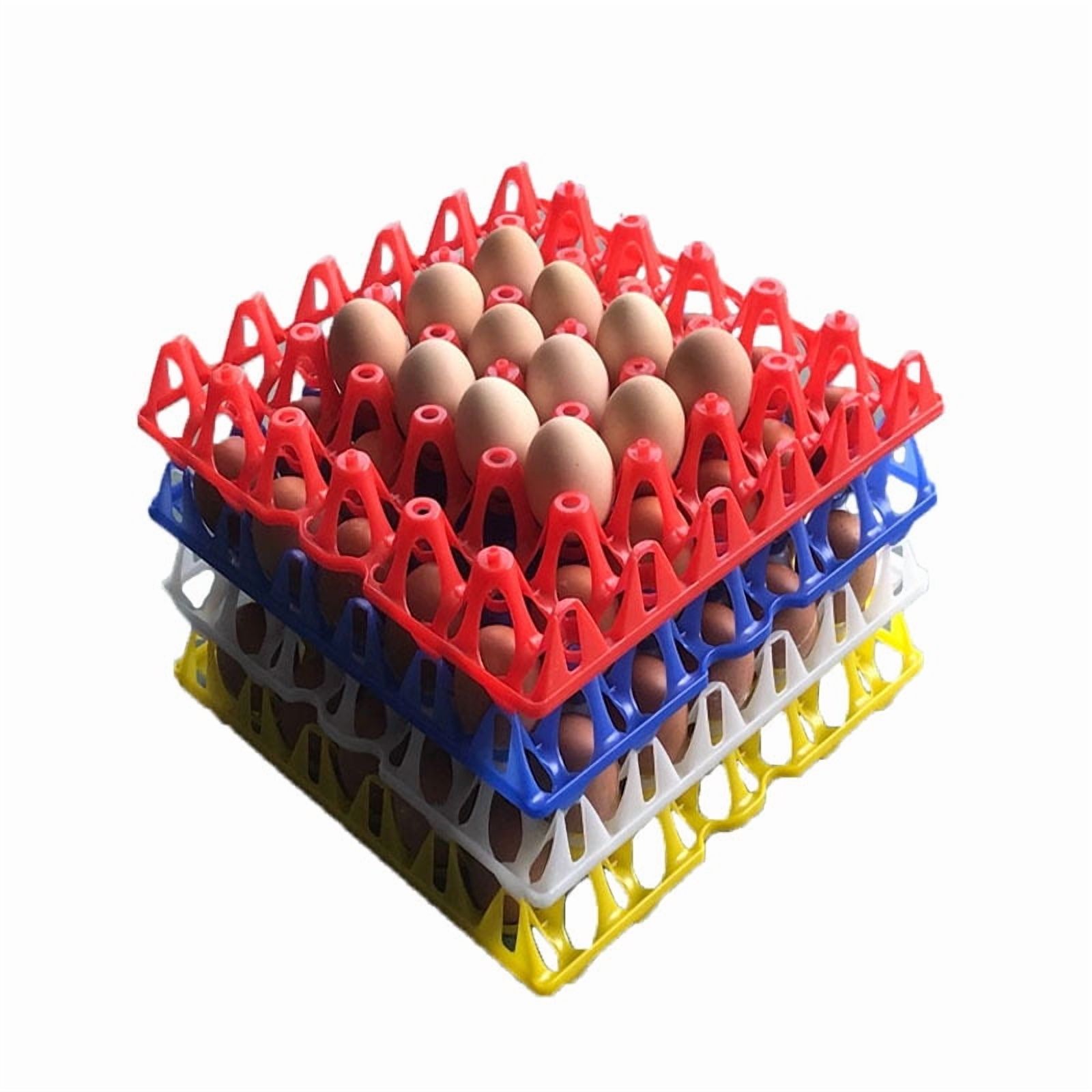 8-Pack Plastic Egg Tray Egg Crates 30-Egg Flats for Home Chicken Farmers, Stackable Egg Cartons Hold Multiple Eggs, Great for Storing, Sorting, and Shipping Eggs, Durable and Reusable