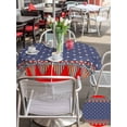 thumbnail image 5 of Outdoor Tablecloth with Umbrella Hole for Patio/Picnic/Party/Camping, Independence Day Waterproof Table Cloth Round Cover Washable, 4th of July Star Blue Red Striped (Dia 54"), 5 of 8