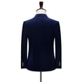 thumbnail image 2 of Traje pequeño de pana para hombre de otoño e invierno, traje convencional, cuello, color primario, color sólido, traje de hombre coreano, 2 of 6