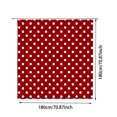 thumbnail image 2 of Polka Dot Shower Curtain Colorful Retro Cute Spot Vintage Fabric Decorative Bathroom Curtains with Hooks,180X180cm, 2 of 7