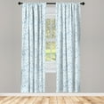 thumbnail image 3 of Ambesonne Blue Curtains, Raindrops White Navy, Pair of 28"x95", Pale Blue, 3 of 5