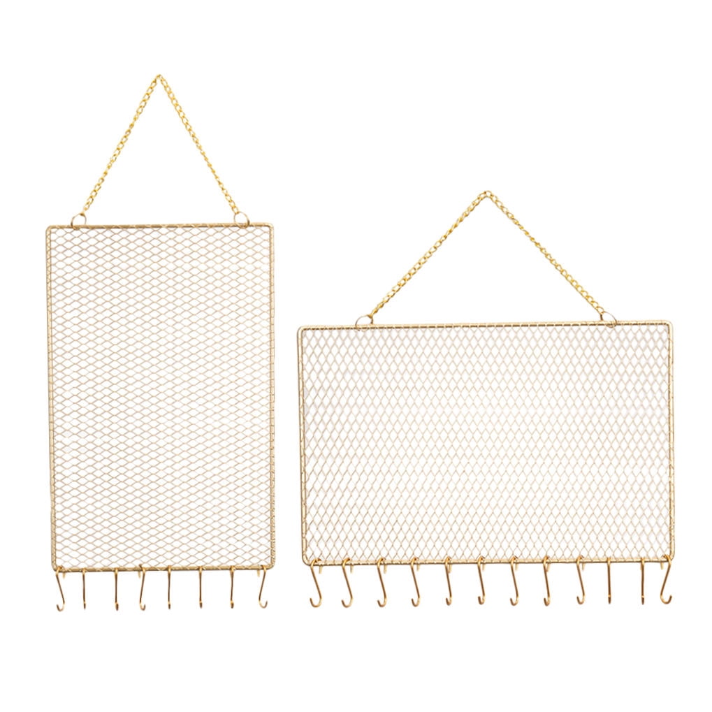 WHAMVOX  2 Pcs Hanger Jewelry Storage Earring Organizer Wall Women's