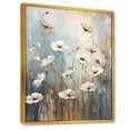 thumbnail image 2 of Designart "Whispering Gardens Of Beige Wildflowers I" Wildflowers Floater Framed Wall Art Living Room, 2 of 5