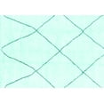 thumbnail image 1 of Ahgly Company Machine Washable Indoor Rectangle Solid Turquoise Blue Modern Area Rugs, 2' x 4', 1 of 4