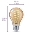 thumbnail image 3 of Bombilla LED Philips de 6,5 W (60 W) A19 Vintage Edison, paquete de 1, 3 of 9